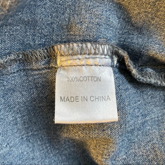 LF Carmar Chambray Wrap Tie Denim Blue Rum Skirt - Picture 6 of 6